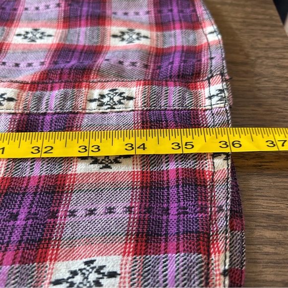 Rock 47 By Wrangler Women’s Plaid Button Down Shirt Dress L - Picture 10 of 11